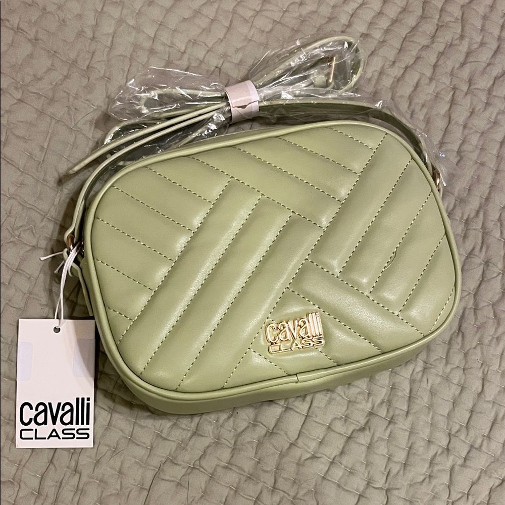 Cavalli Class Sage Quilted Crossbody Bag